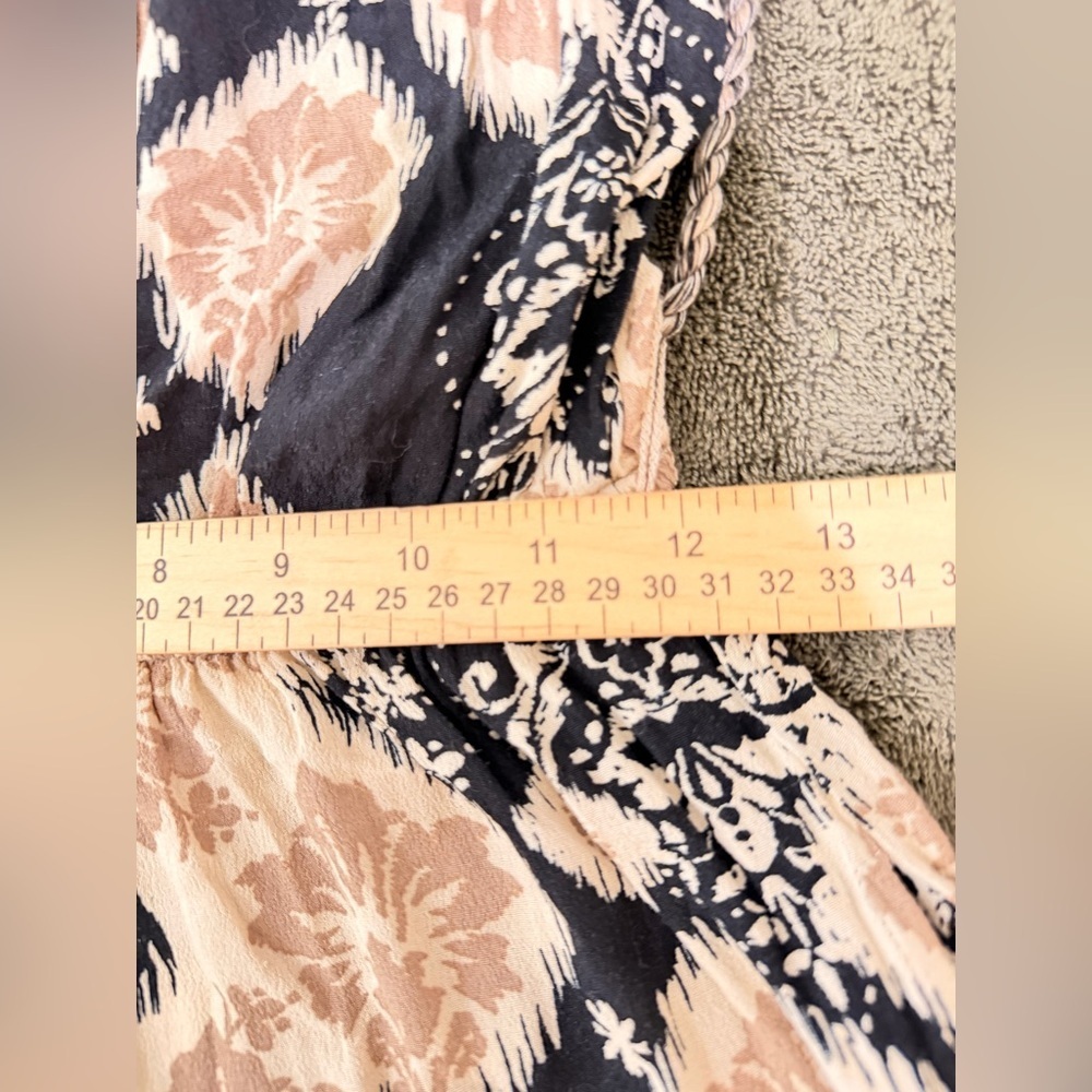 Lovestitch Boho Snake Print Midi Dress in Black & Cream size small - Picture 10 of 16